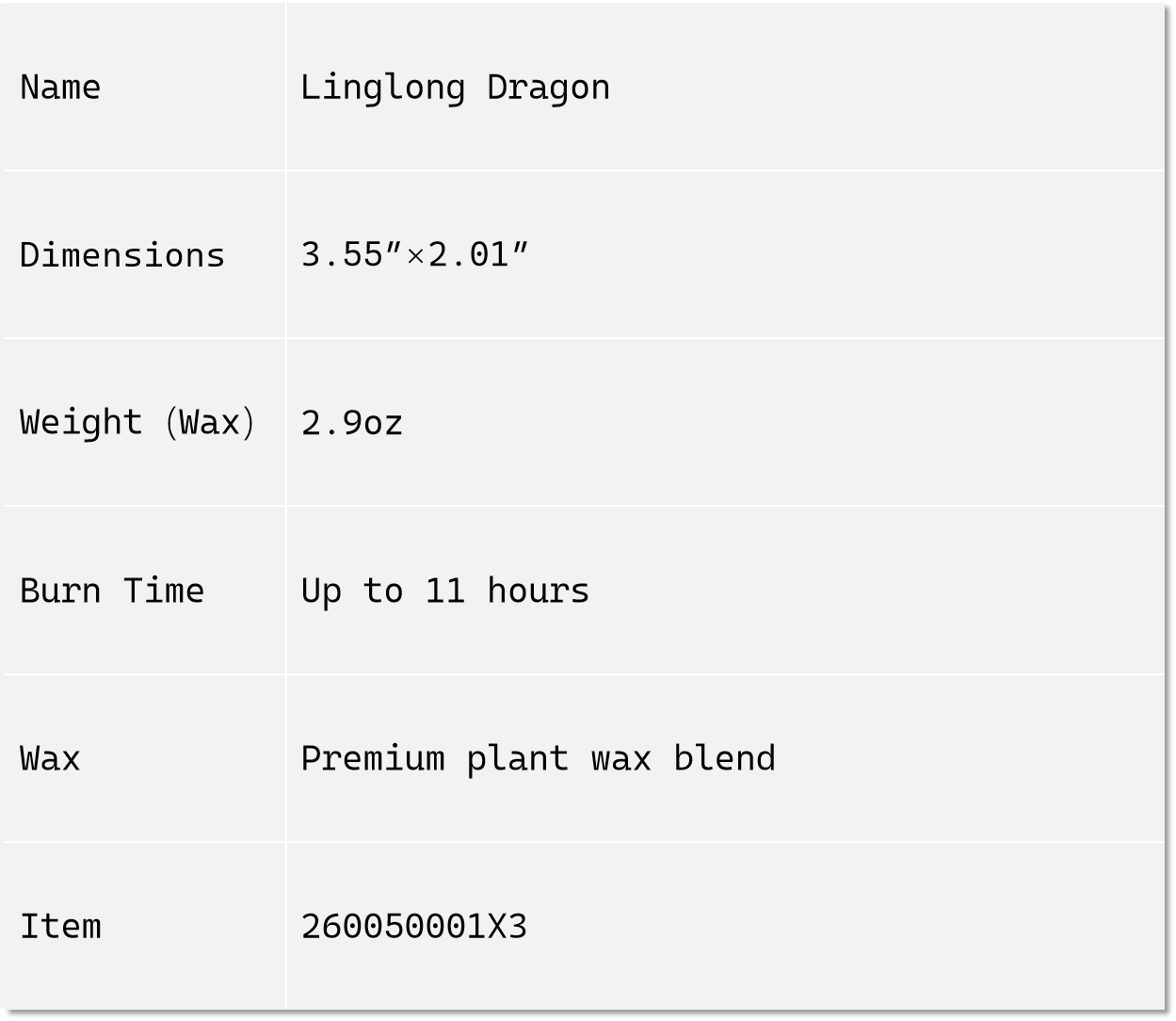 Linglong Dragon Scented Candle