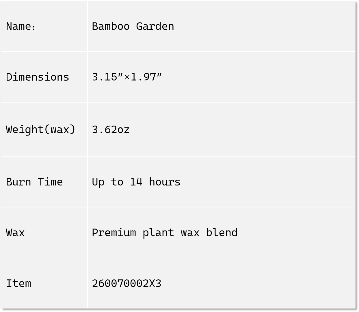 Bamboo Garden Scented Candle