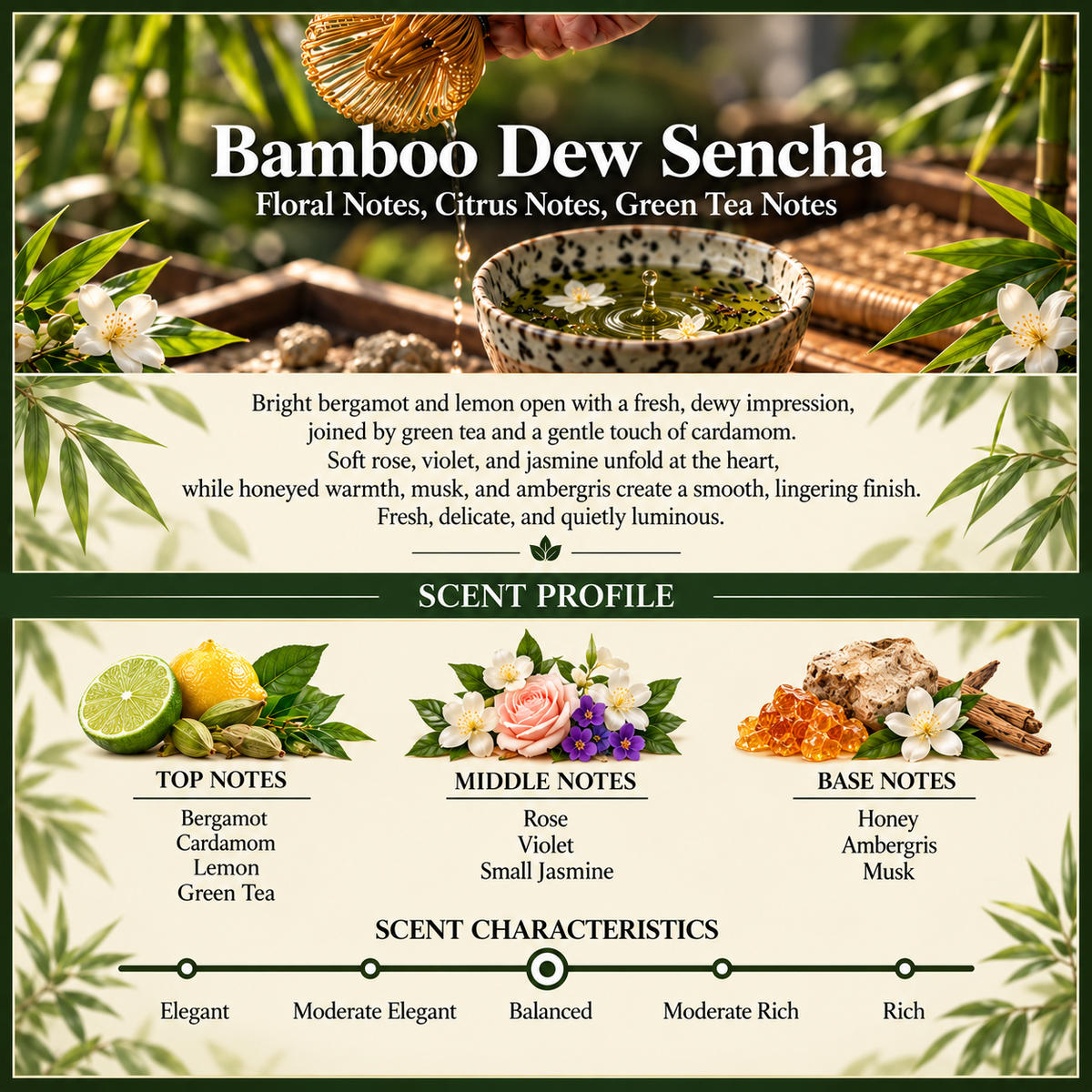 Bamboo Dew Sencha scent profile V3