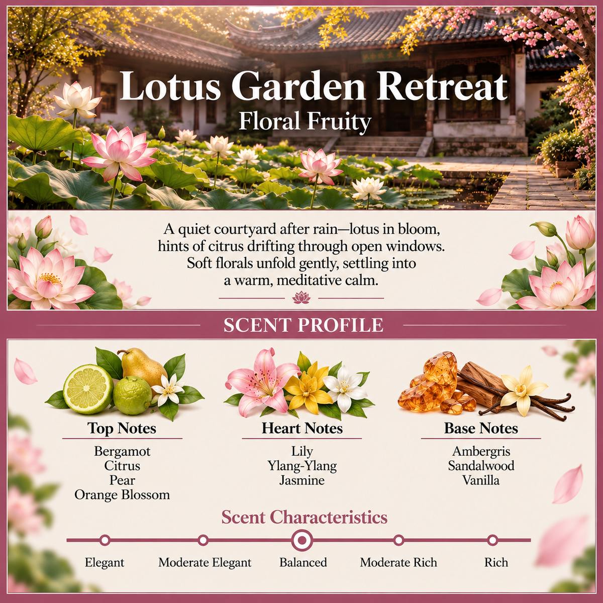 Lotus Garden Retreat scent profile V2