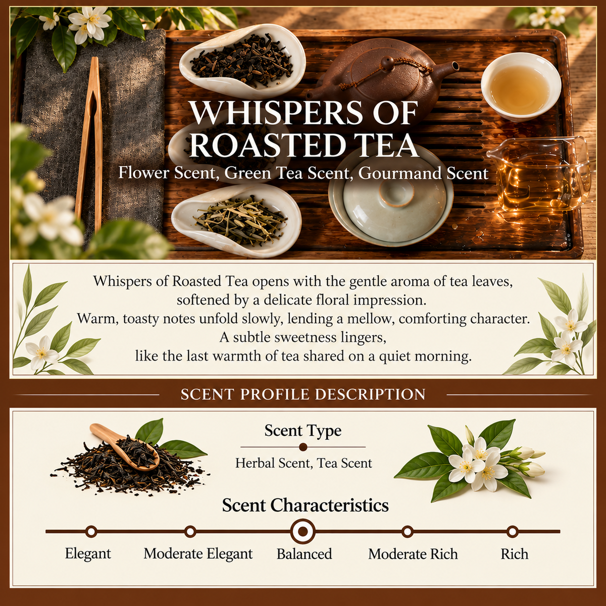 Whispers of Roasted Tea scent profile V3